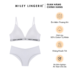 Bộ Áo Ngực Và Quần Lót Nữ Mút Mỏng Đệm Ngực Cotton Thiên Nhiên Being Me  Miley Lingerie