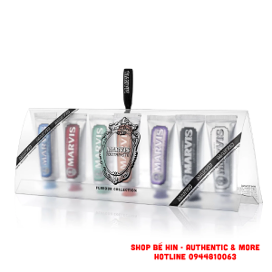 Kem đánh răng Marvis mini cao cấp của Ý set 7x25ml và 3x25ml Marvis Limited Marvis Tea Collection Cam kết chính hãng