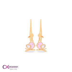 Collexion Charming Bird Earring Anting Anak Lapis Emas Gold Plated CX76220002G