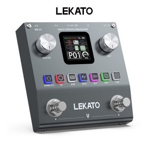 LEKATO Guitar Bass Multi Effects Pedal with 6 Effects Modules 80 Presets 20 IRs BT Electric Guitar Effects Pedal
