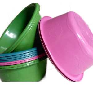 baskom bundar serbaguna bahan tebal multiwarna dimensi 22 cm