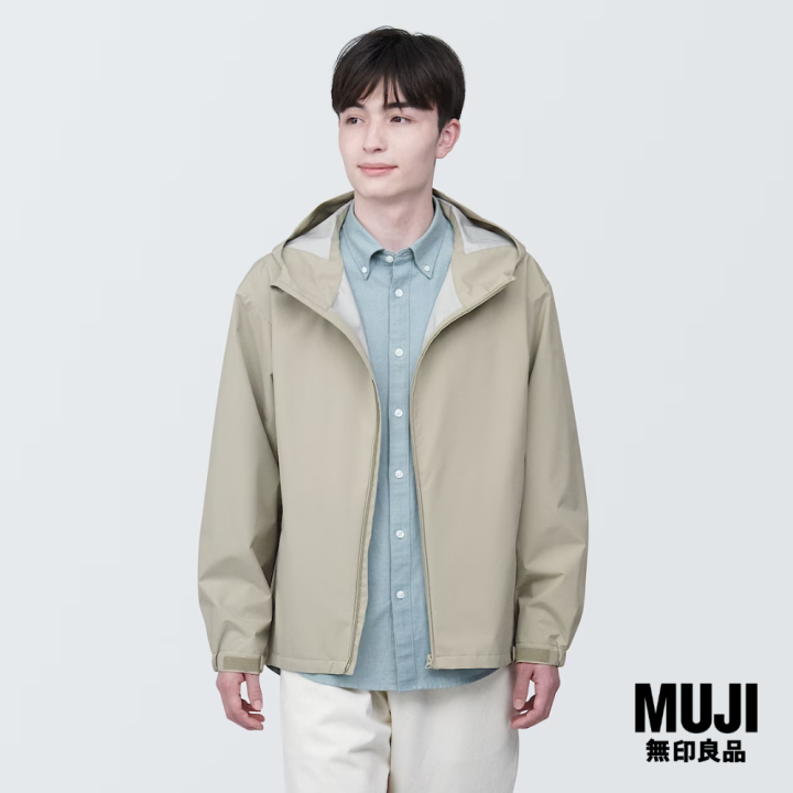 มูจิ เสื้อฮู้ดพาร์กากันละอองน้ำ ผู้ชาย - MUJI Walker Water Repellent ...