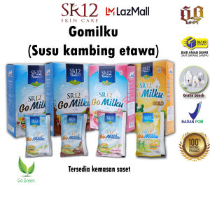 SR12 susu kambing etawa bubuk gomilku  original cokelat strawberry. rasa manis tidak amis