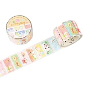 Glittered Scrapbooking Decorative Tape Pre-cut Cartoon Sticker Roll For Notebooks Journal Album Wrapping Seal Envelope