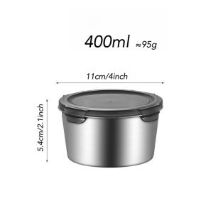 HomeFlex 304 Stainless Steel Food Container with Lid Sealed Storage Fresh Keeping Box Stackable Crisper Prepare Food Freshness Preservation Picnic Box Large Capacity Storage Food Container Leak-Proof Bowl