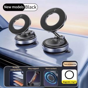 Car Phone Holder Vacuum Magnetic Support Stand Mobile Phone Suction Cup 360 ° Foldable Bracket