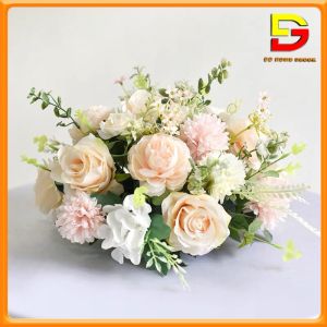 Lẵng Hoa Trang Trí Bàn Họp Hoa Giả Để Bàn Dài 42Cm Trang Trí Bàn Phòng Khách Văn Phòng Hội Nghị DG-148