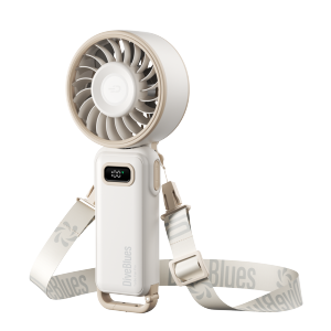 DiveBlues Fanzy 4-in-1 Turbo Portable Cooling Foldable Fan - Low Noise Compact Size Handheld Fan Lightweight Hands-Free Travel Ready