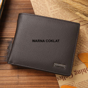 Jinbaolai 8041 Dompet Uang Lipat Tebal Pria Bahan Kulit Sapi Ada Tempat Koin Muat Banyak Cash