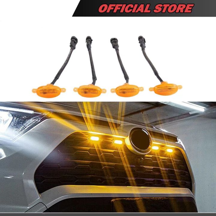 HoL [ Plug & PLAY ] Car LED Front Grille Smoked Amber Light Daytime ...