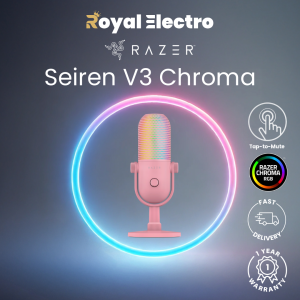 Razer Seiren V3 Chroma - RGB USB Microphone with Tap-to-Mute  雷蛇幻彩麦克风