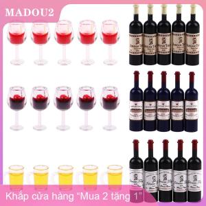 [COD] MADOU2 5 chiếc cốc rượu thu nhỏ Nhà búp bê 1:12 cốc bia chai rượu Mô hình đồ chơi trang trí búp bê