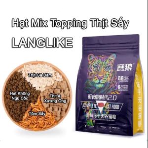 Hạt cho mèo LANGLIKE siêu topping đạm 42% không độn ngũ cốc cho mèo mọi lứa tuổi
