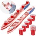 Inflatable Shot Ski Holder Party Board Retro Shot Board Set with Shot Glasses for Vacations Celebrations and Party. 