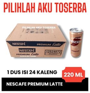 Kopi Nescafe Kaleng PREMIUM LATTE 220 ml  - ( HARGA 1 DUS isi 24 )