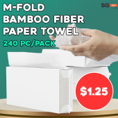 [$1.25/Pack] 240 Pc M Fold Paper Towel Kitchen Towel Paper Kitchen Tissue Hand Paper Towel
