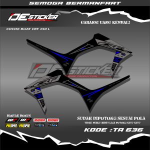 Striping Stiker Motor CRF 150 L Keren Simple Sudah Dicuting Kode TA636