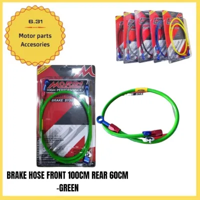 BRAKE HOSE MORIN FRONT AND REAR DEPAN BELAKANG RACING BRAKE HOSE 100CM 50CM LC135 WAVE125 Y15ZR WAVE110 Y16ZR RS150