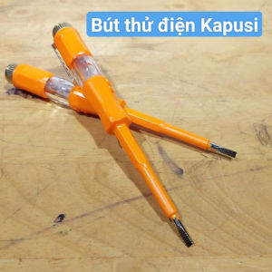 Bút Thử Điện Áp thương hiệu cao cấp Kapusi AC 100-500V Với Tua Vít Có Rãnh dẹp 3mm Có Kẹp Để Kiểm Tra Mạch Màu Cam Kapusi
