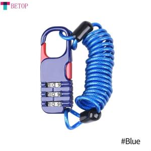 [低价清仓]Teabelle  Bicycle Anti-Theft Motorcycle Three-Digit Password Combination Safety Rope Wire Rope Helmet Lock Safety Rope Lock