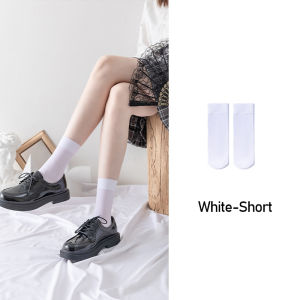 ถุงเท้า JK ระบายอากาศได้ดีไนลอนข้อเท้า/เข่าสูงผ้านุ่มผิวเป็นมิตรกับผิวแฟชั่นโลลิต้าสไตล์