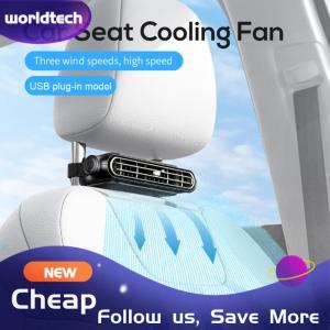 Adjustable Car Seat Fan Portable with 3 Speeds Compact Headrest Cooling Fan for Sedans