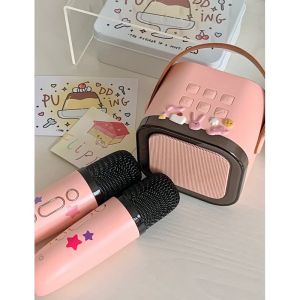 ( HÀNG MỚI VỀ ) Loa Bluetooth Karaoke Mini K12 Siêu Hay Kèm 2 Micro Mini Chất Âm Hoàn Hảo Mic Hút Âm Nâng Tone Chỉnh Vang