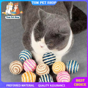 Cat Toys Pet Toys Dog Toys Sisal Rope Weave Ball Teaser Play Chewing Rattle Scratch Toy
