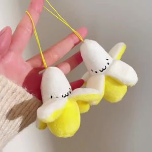 Cartoon banana plush pendant keychain small gift backpack decoration toy machine claw toy
