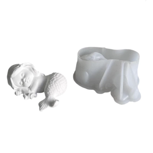 Thời trang 3D Nàng Tiên Cá Hình dạng thiết kế linh hoạt khuôn silicon di động Phụ kiện cho crafting nhựa và thạch cao đồ trang trí