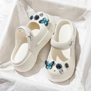 [Free Shipping] Womens sandals clogs outdoor slip-on beach shoes home slippers womens closed-toe slippers