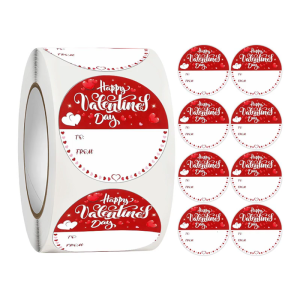 500PCS/Pack Round Sticker 1.96nch Valentines Day Labels Writable Round Sealing Sticker For Valentines Day Wedding