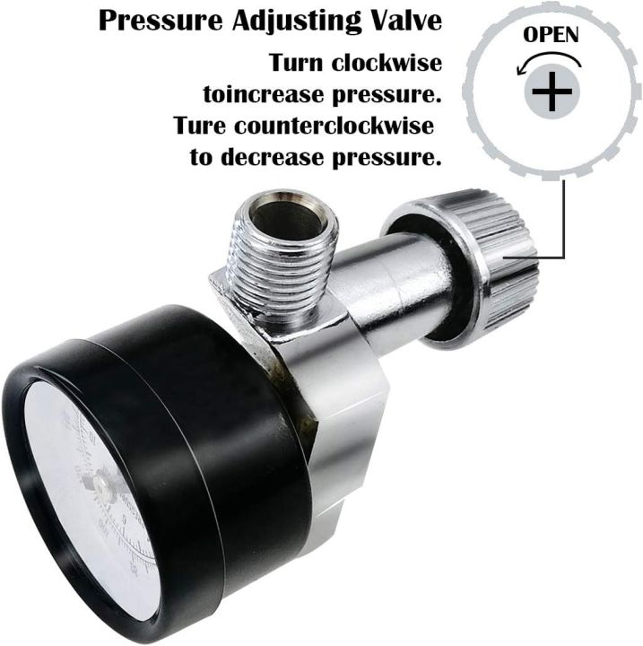 Beduan RV Water Pressure Regulator Valve - Adjustable Brass Pressure Reducer With Gauge & Filter - View #3