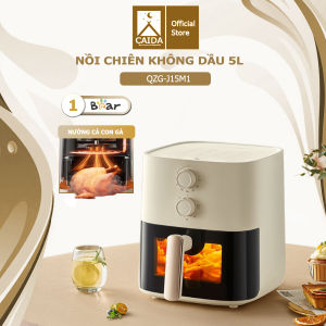 Nồi chiên không dầu Bear QZG-J15M1 NEW 2024 núm vặn cơ dung tích 5L có cửa nhìn công nghệ nhiệt đối lưu 360 độ BH 1 năm