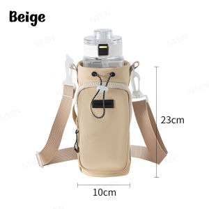 Insulated Water Bottle Bag – Adjustable Strap Thermos Holder Crossbody Travel Sling with Multi-Compartment Design for Outdoor Use