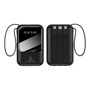 LENTIVEN Powerbank 30000mAh Mini With 4 Kabel Usb Fast Charging