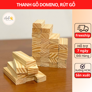 (Xưởng HCM) Thanh Gỗ Domino Thanh Rút Gỗ Hình Chữ Nhật - Đồ Chơi Sáng Tạo