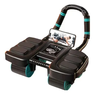 Automatic four-wheel Rebound Belly Wheel Four-Wheel Design Core Workout Machine for Beginners Ideal for Home Fitness for Men and Women Perfect for Waist and Abdomen Exercises