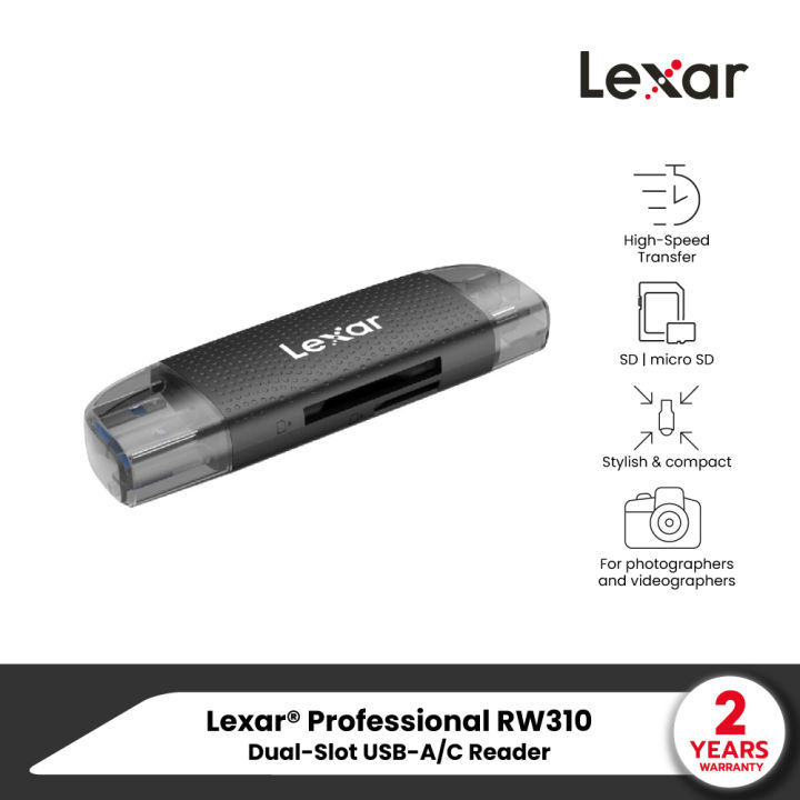 Lexar Flashdrive Rw310 Lexar® RW310 Dual-Slot USB-A/C Reader การ์ดรีดเดอร์สำหรับ SD/MicroSD ...