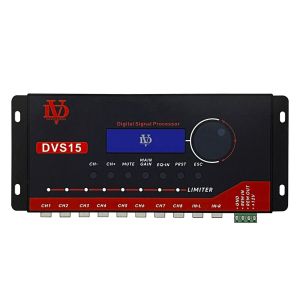 เครื่องประมวลผล DSP ดิจิตอล DAVID AUDIO รุ่น DVS15 BAND EQUALIZER โปรเซสเซอร์ DSP อินพุต 2CH เอาต์พุต 8CH ชุดปรับแต่งจูนระบบเสียง เครื่องเสียงรถ นำไปใช้กับ ระบบเสียงกลางแจ้ง PA หรือ รถแห่ ได้