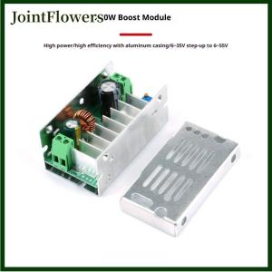 JointFlowers 1Pcs 6V-55V 10A Adjustable Step Up Voltage Charger Power Supply Module With Aluminum Case Box 200W MAX DC-DC Boost Converter