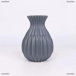 [COD] kunzhan 1 PCS Nordic Flower Vase Imitation Plastic Flower Vase Living Room Desktop Decoration Wedding Centerpiece Arrangement