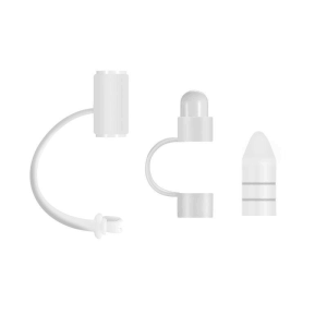 For Apple Pencil - Tablet Pen 3 In 1 Anti Lost Soft Silicone Case Cover Nib Cap Holder Dustproof Cable Adapter Tether