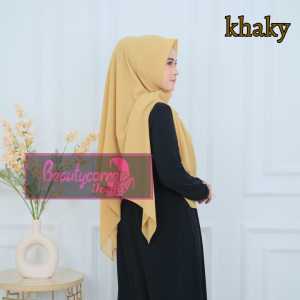 Kerudung Hijab Instan Ceruty Baby Armany Zipper Square - Warna Solid Nyaman