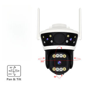 Winicam CCTV 3Lens Camera 10x Zoom IP66 Water proof 2.4Ghz WIFI Camera Human Tracking Cloud/ SD Card Storage