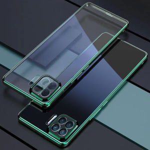 Casing For OPPO A93 4G / F17 / F17 Pro / Reno 4F / Reno 4 Lite Luxury Electroplating Transparent Soft TPU Phone Case Clear Back Cover