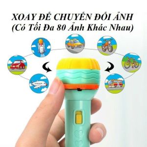 Đèn pin chiếu hình FULL HỘP 160 HÌNH CHIẾU TẶNG PIN chủ đề động vật chữ và số cho bé thoả thích khám phá