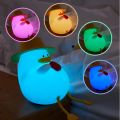 Cute Kids Happy Duck Night Light USB Rechargeable Lamp Silicone Pating Lamp Color Changing for Baby Bedside Room Home Decor Gift duck night lamp. 