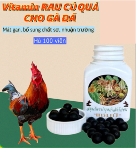 [Hũ 100v] VITAMIN RAU CỦ QUẢ CHO GÀ GIÚP LÀM MÁT GÀ