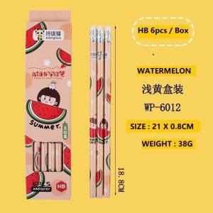 12pcs / 6pcs Cute Cartoon HB Pencil with Eraser Kids HB Pencil Set 12支/ 6支盒装儿童书写铅笔绘画笔